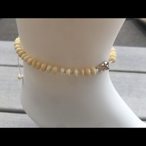 Sea Shell And Bead Anklet Adjustable Size
